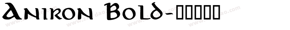 Aniron Bold字体转换